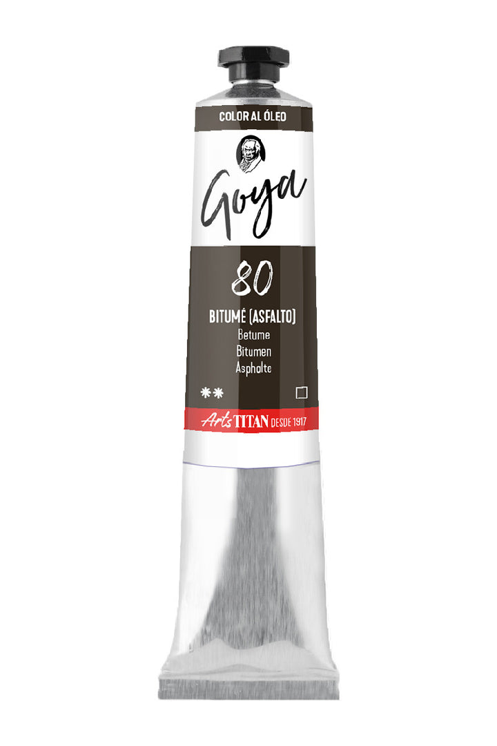Óleo Titan Goya – Bitumé (asfalto) nº 80 tubo 20 ml