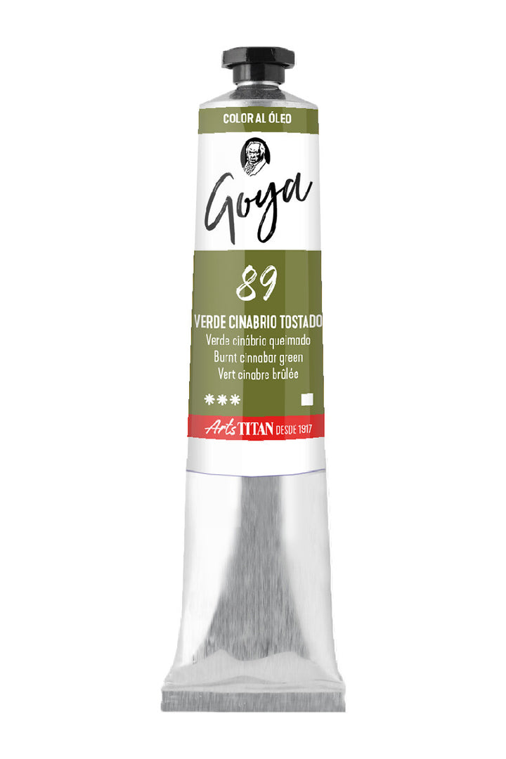 Óleo Titan Goya – Verde cinabrio tostado nº 89 tubo 20 ml