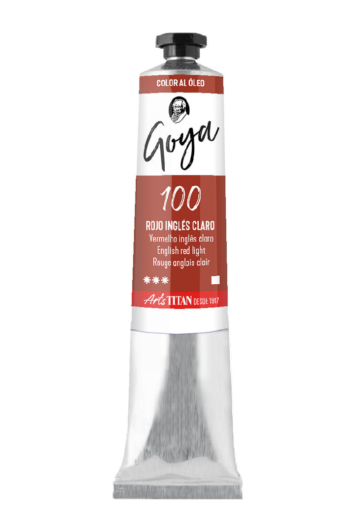 Óleo Titan Goya – Rojo inglés claro nº 100 tubo 20 ml