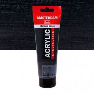 Acrílico Amsterdam 120 ml - Negro Metálico 850