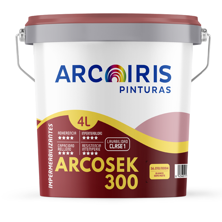 Impermeabilizante Arcosek 300 con Fibra Arco Iris